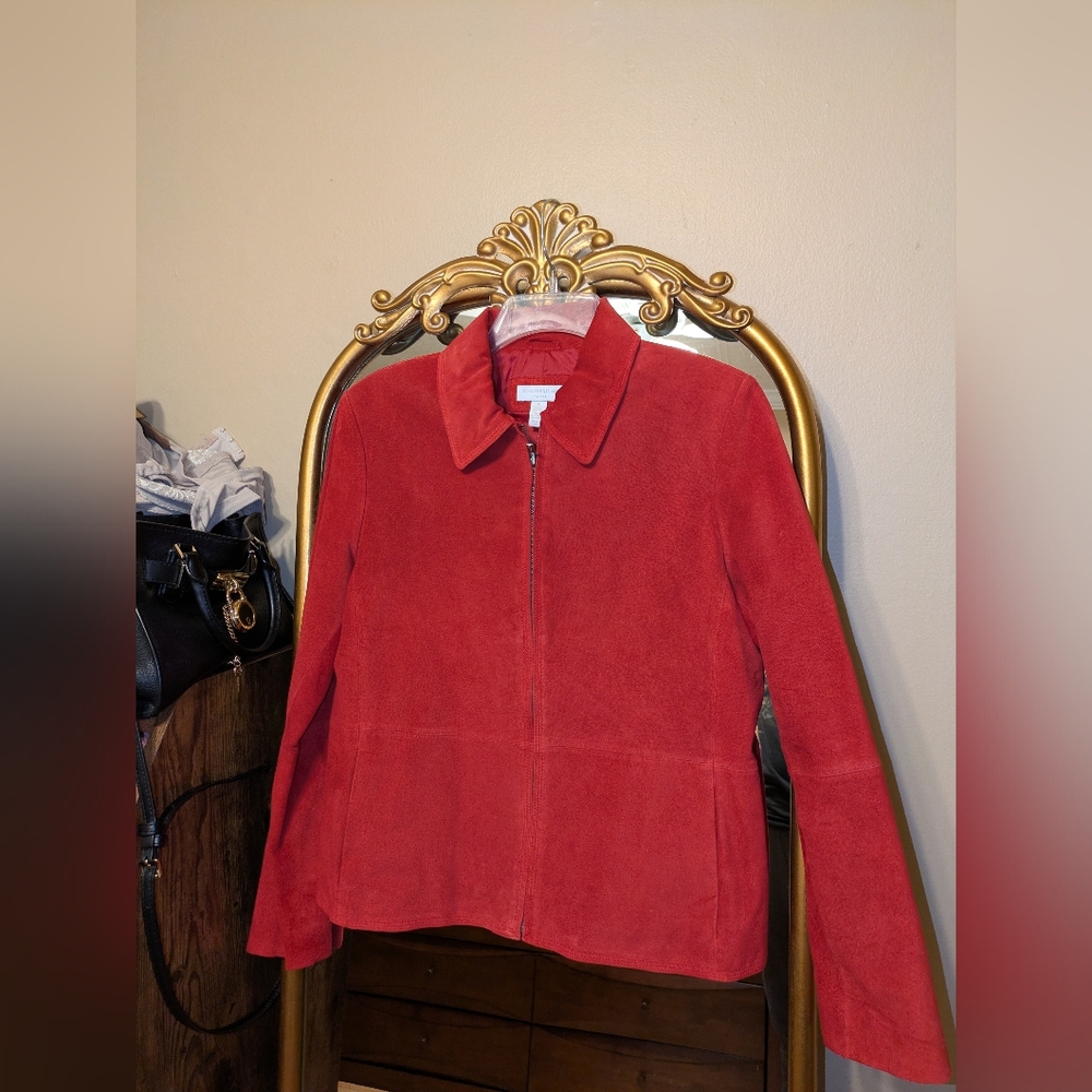 Women's Red Suede Jacket